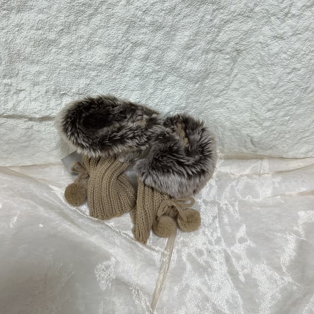 빈티지 퍼 니트 발토시 레그워머