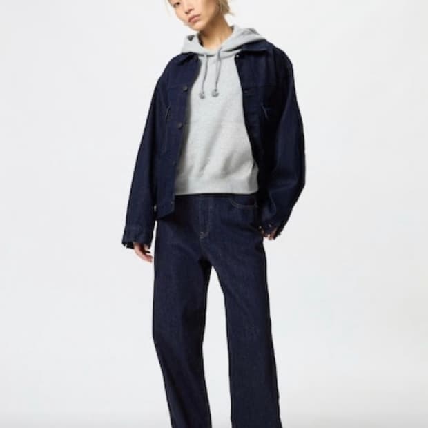 30)유니클로 와이드 스트레이트진 청바지 469816