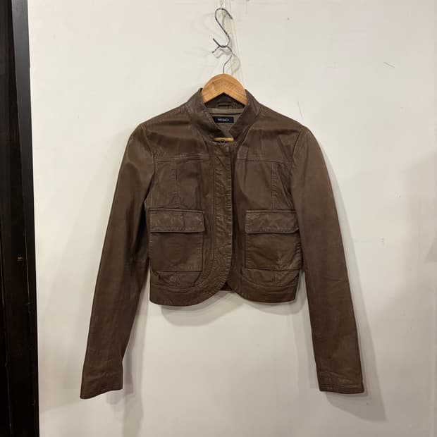 막스앤코 램스킨 숏 레더자켓