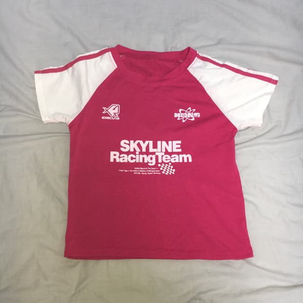 Skyline racing team 트랙 크롭 반팔티