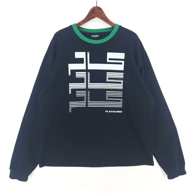 [남XL]플레져 블랙 라운드 티셔츠[Y62-055]