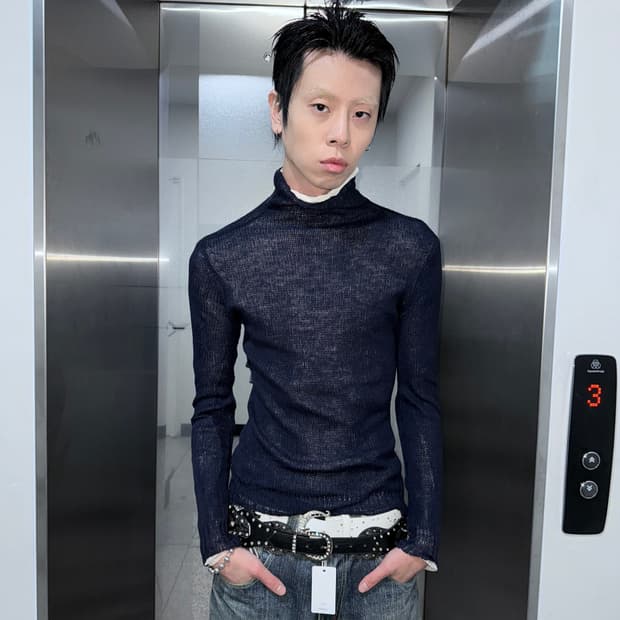 layered stretch knit