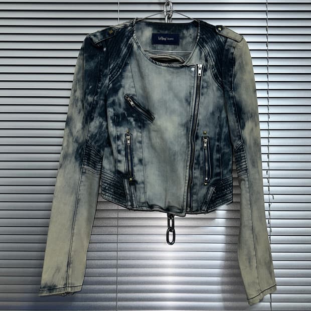 2000s LESHOP JEAN 크롭 데님 자켓