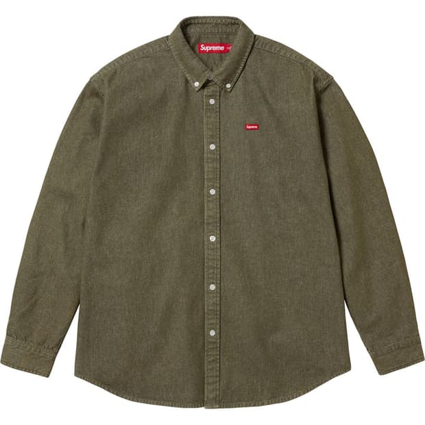 [M] 슈프림 (Supreme) 스몰 박스 데님 셔츠 올리브