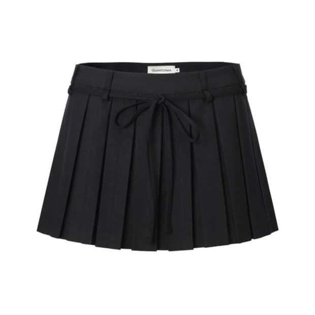 [S] 쓰리타임즈 치어리 스커트 블랙
