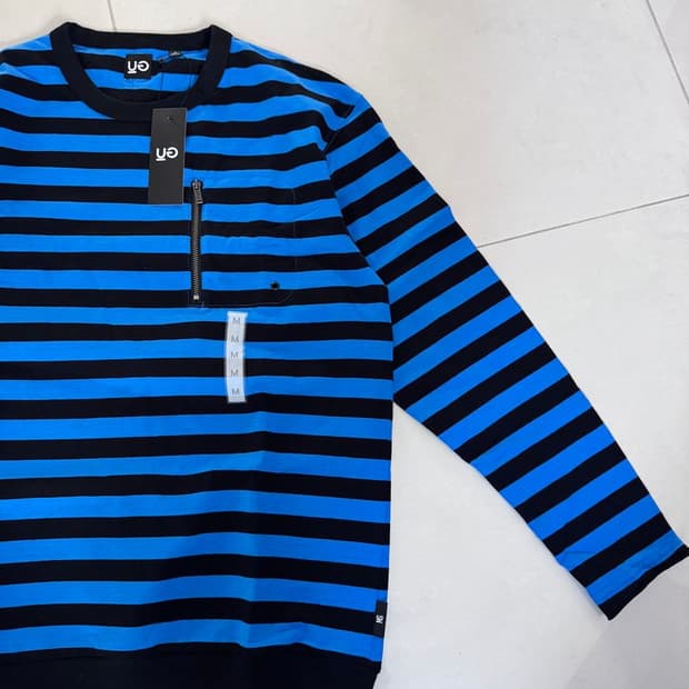 ZIPPER POCKET BORDER LS TEE 지퍼 포켓 보더 티셔츠