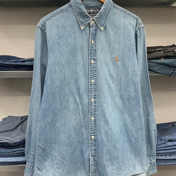 (L)폴로 데님 셔츠-M1814