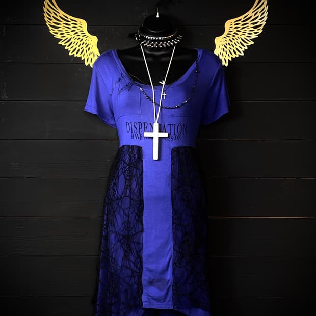 GHOST OF HARLEM 고스트오브할렘 고오할 펑크 블루퍼플 원피스