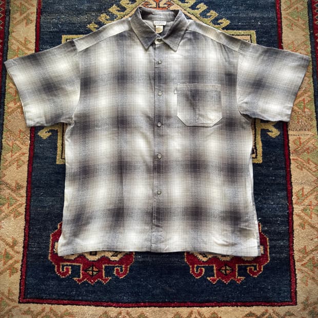 CalTop made in USA 쉐도우 옴브레 체크셔츠