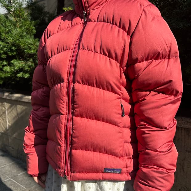 00s 파타고니아 패커블 구스 다운 패딩 레드