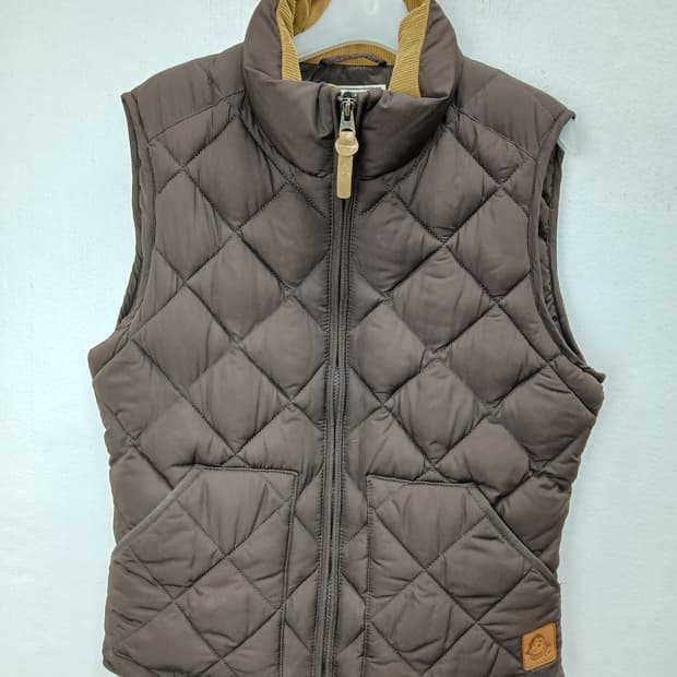 티니위니 퀼팅 조끼 브라운 90 S