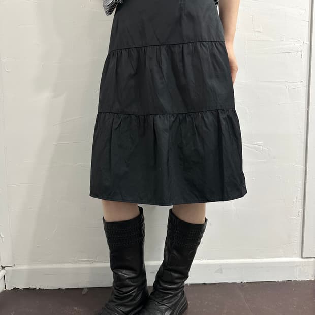 a.v.v tiered midi skirt