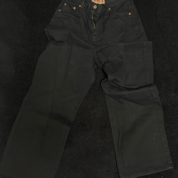 ootj 와이드핏 블랙 팬츠