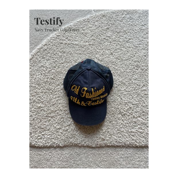 Testify 네이비 트러커 캡 (Free)