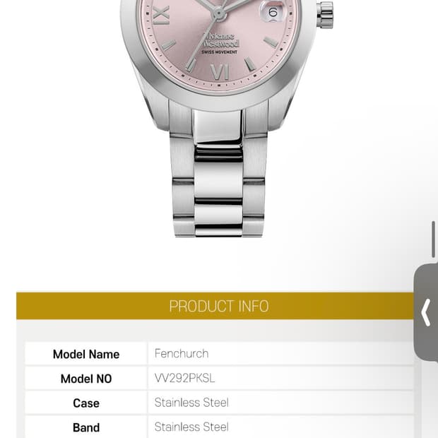 비비안 웨스트우드 펜처치 실버 핑크 VV292PKSL