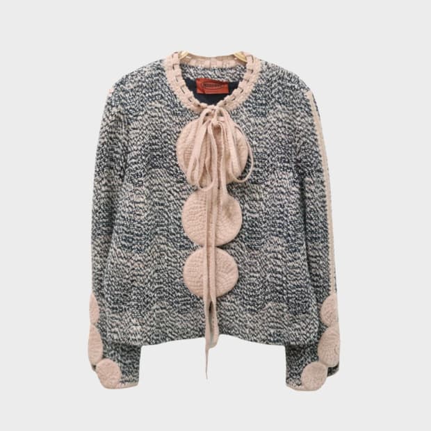 [미사용품]미쏘니  울 혼방 가디건  61419