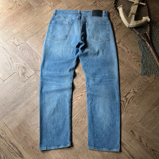 [36]리바이스 블루탭 502 빈티지 워싱 스트레치 셀비지 데님 팬츠