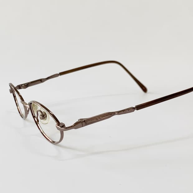 [픽키-592] (Small) 딥브라운 메탈 오벌 안경테 클래식 엔틱