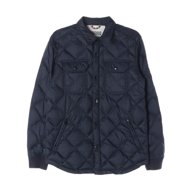 타미힐피거 데님 경량 퀼팅 패딩 자켓 S