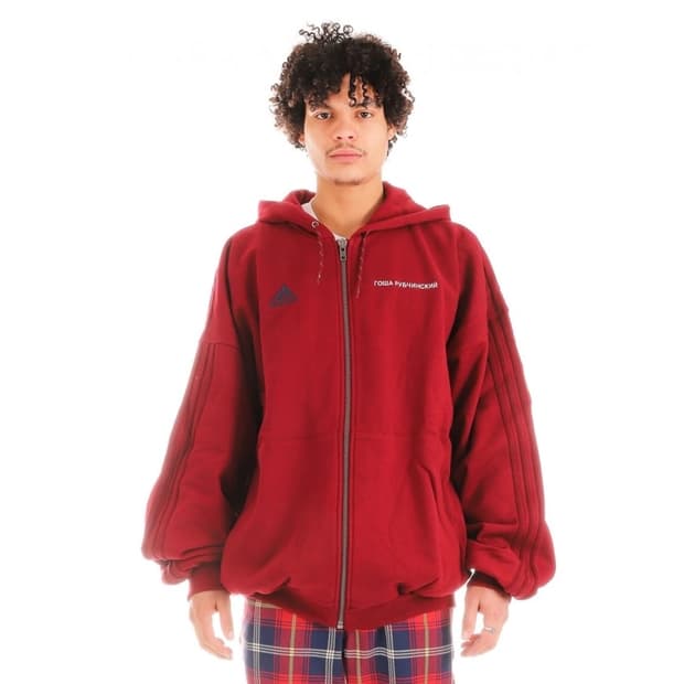 [S] 고샤 아디다스 후드집업 버건디/와인