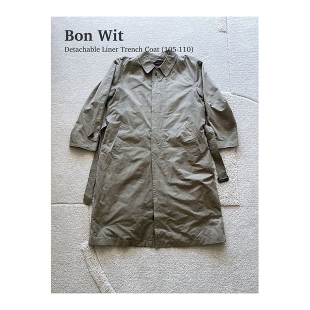 본 윗 디테처블 라이너 트렌치 코트 (105-110)