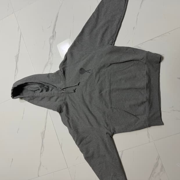 아미 AMI 그레이 후드티 Ami De Coeur Hoodie L사이즈