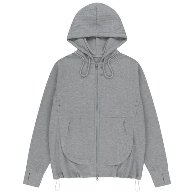 산산기어 Circut zip up hoodie MELANGE GRAY 2