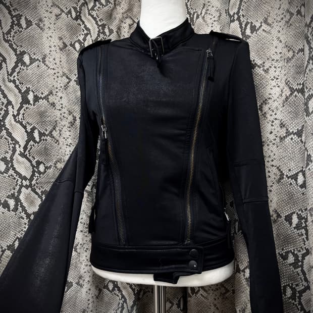 [00’s Utility] Zip Detail Neck Buckle Sl