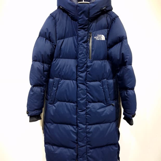 노스페이스 덕다운 롱패딩 네이비(S)