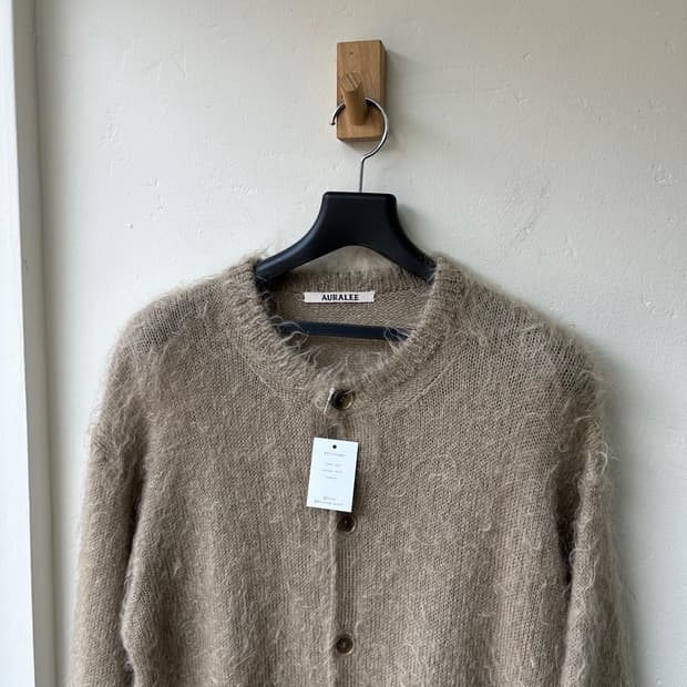 16824 - 오라리 브러쉬드 슈퍼 키드 모헤어 가디건