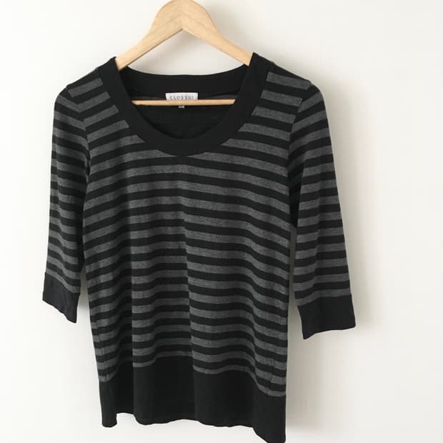 stripe lace top