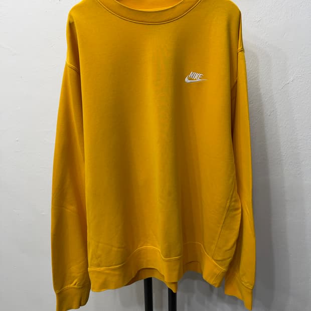 정품) 나이키 남성 스우시 맨투맨 옐로우 XL
