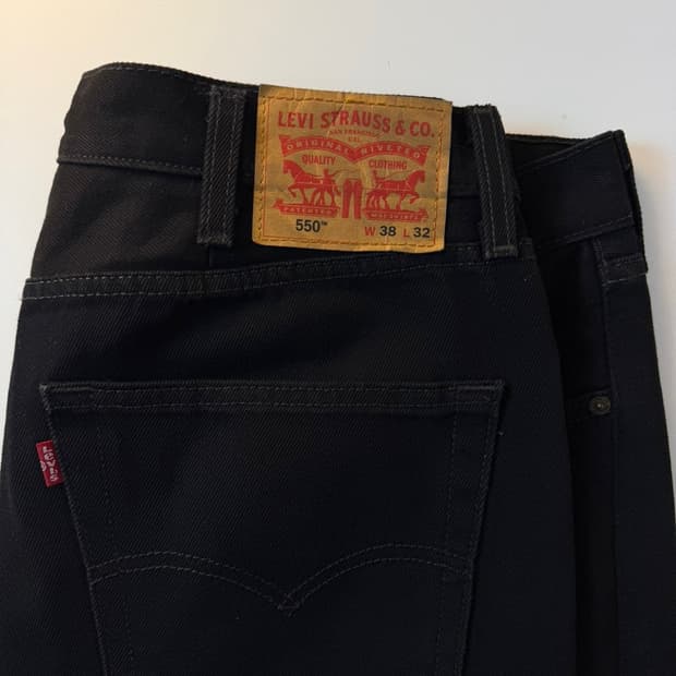 리바이스 550 흑청 데님 팬츠 