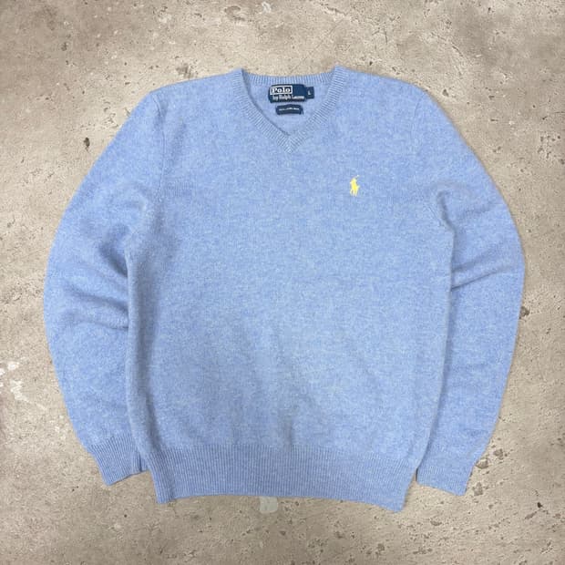 폴로 브이넥 니트[2358]