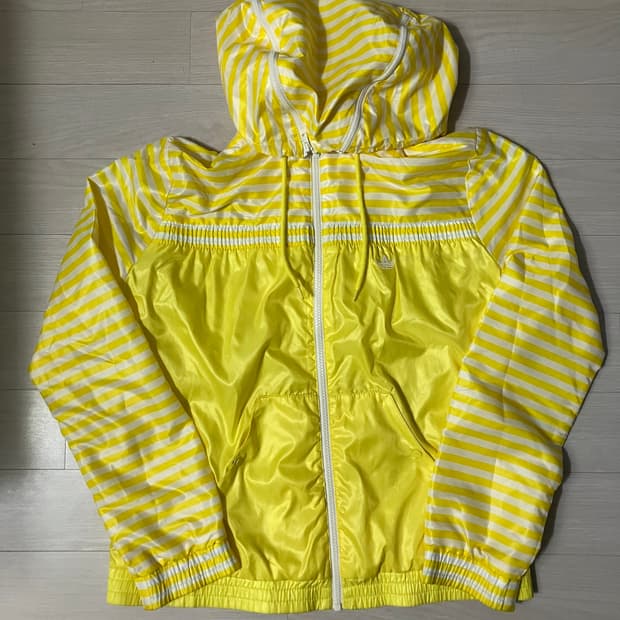adidas stripe windbreaker