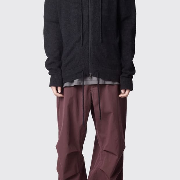 해칭룸 모헤어 니트 후디 블랙 4