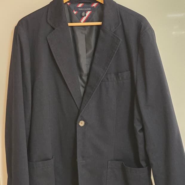 타미힐피거 프레피룩 코튼 블레이저 네이비 