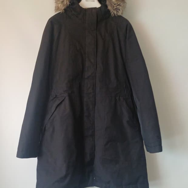 노스페이스 WOMENS 롱 구스다운 L / 퍼 후드 / 정품