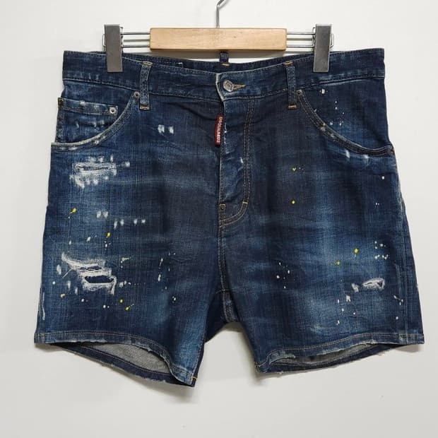 32 DSQUARED2 디스퀘어드2 디스트로이드 페인팅 데님 청 반바지