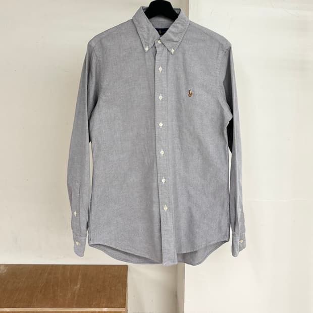 랄프 로렌 그레이 블루 옥스퍼드 셔츠