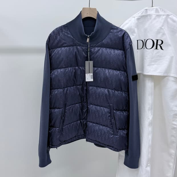 [미사용/2XL] 디올 오블리크 니트패딩 풀구성