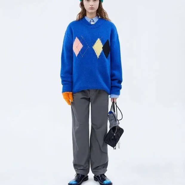 아더에러 니트 블루