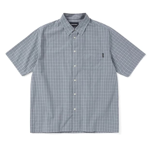 디스이즈네버댓 반팔 셔츠 Plaid S/S Shirt Blue Grey