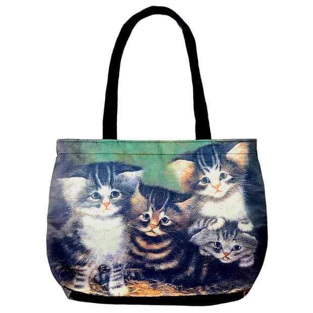 90's Kitten Print Tote bag