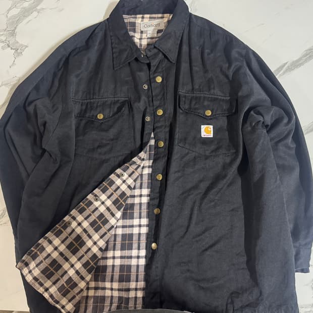 칼하트 블랙 셔츠 자켓
