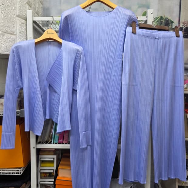 플리츠플리즈 이세이미야케 원피스 55~66 3사이즈 가디건 팬츠 WM51