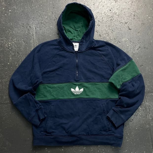 100 아디다스 하프집업 후드티 