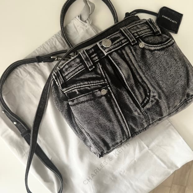 찰스앤키스 데님 토트•크로스백