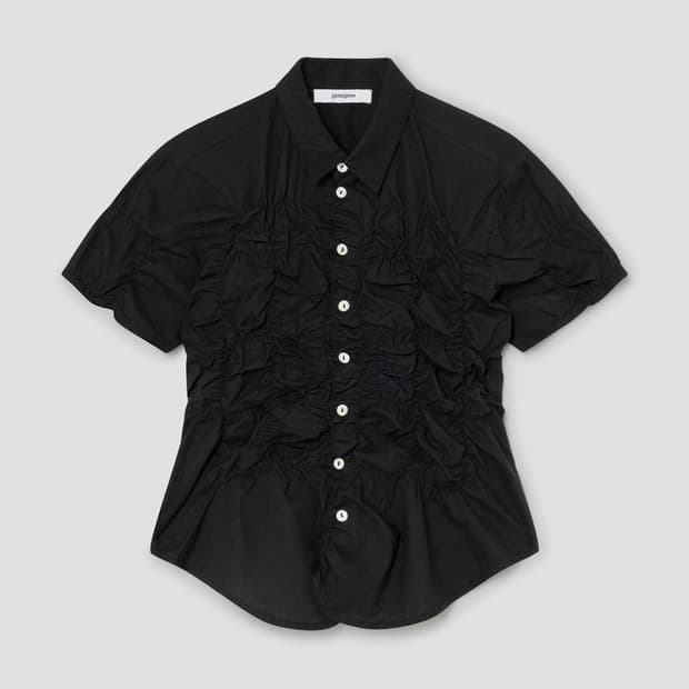 [S]기마구아스 Ron 론 프릴 셔츠/블랙