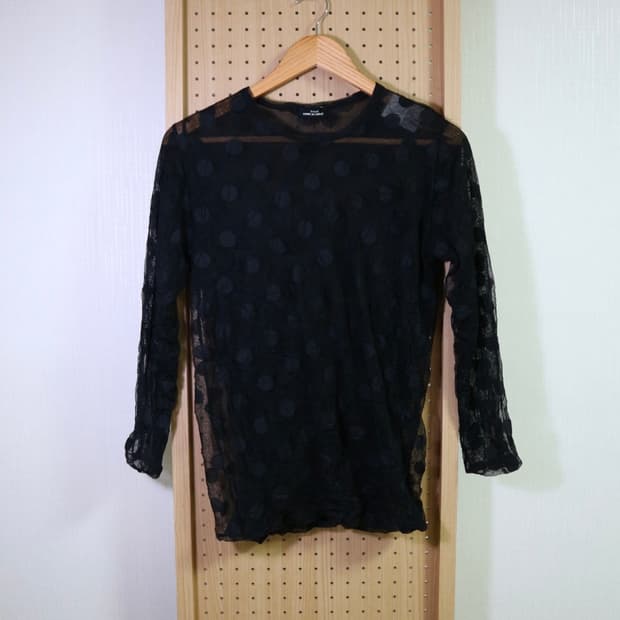 Tricot Dot Sheer Top